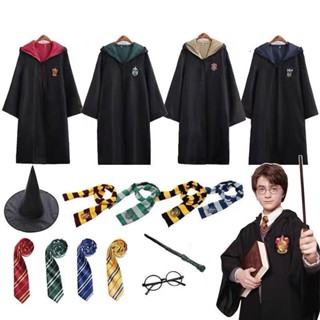 24H Harry Potter ชุดคอสเพลย์(หมวก ,ผ้าพันคอ，ไม้กายสิทธิ์)