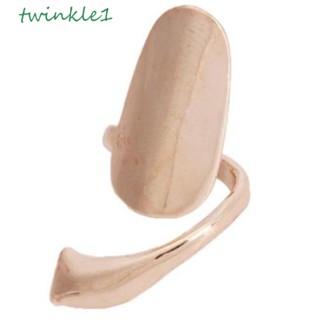 Twinkle1 แหวนโลหะ สีทอง แฟชั่น สไตล์พังก์ สําหรับตกแต่งเล็บ