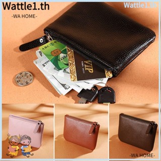 Wttle กระเป๋าสตางค์ หนัง PU เนื้อแมตต์ สไตล์มินิมอล สําหรับใส่เหรียญ บัตรประจําตัว