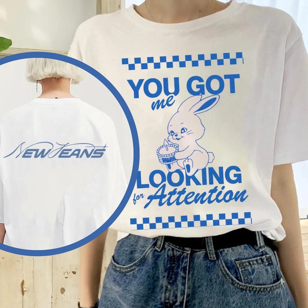 [การเลือกบูติก]  เสื้อยืดแฟชั่น  เสื้อ Hoodie, Minji Hanni Danielle Haerin Hyein Attention Cookie Hy