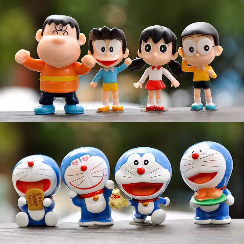 Doraemon Family Portrait Figure Set Doraemon Big G Shizuka Suno Perfect Model Toy for Display Desk ช