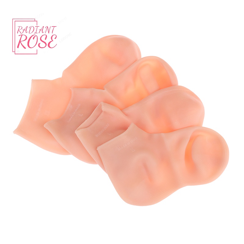 【Radiant Rose】ถุงเท้าซิลิโคนเจล ให้ความชุ่มชื้น ป้องกันการแตก 1 คู่