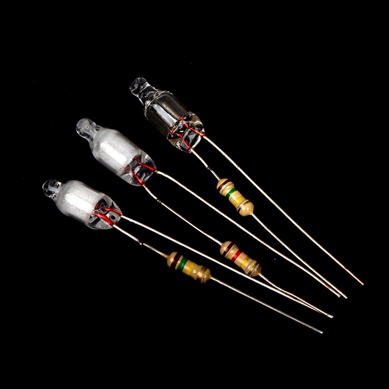 Tianyuanfff หลอดไฟนีออน 4*10 มม. 5*13 มม. 220V สีแดง น้ําเงิน เขียว 10 ชิ้น