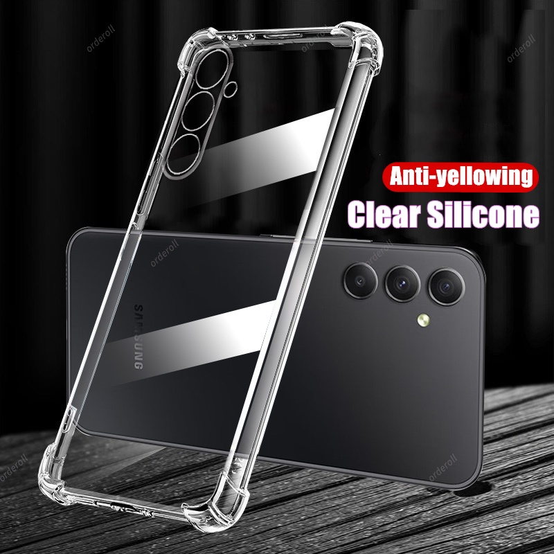 สําหรับ Samsung Galaxy S24 FE 6.7 นิ้ว SM-S721B S721U1 S721U S721W S721N ยืดหยุ่นซิลิโคนเหลวใส Anti-