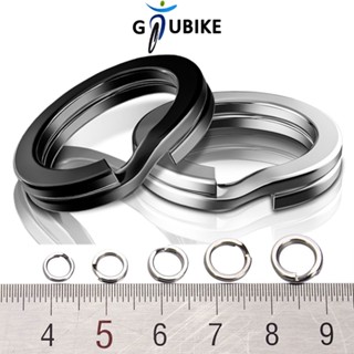 Gtubike 50PCS สแตนเลสสตีลแยกแหวน Heavy Duty ตกปลาแหวนคู่ Con…