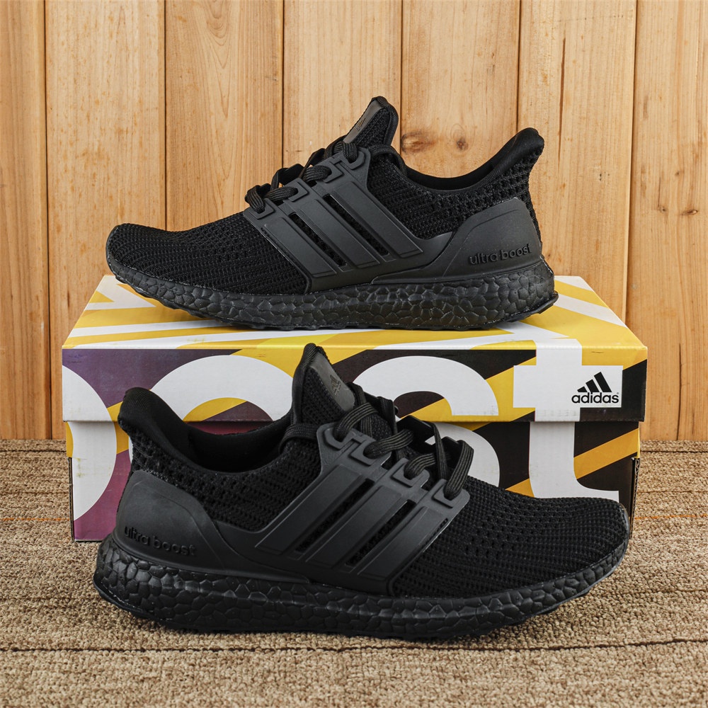 adidas Ultra Boost 4.0 running shoes for women and men with box all black sneaker all black