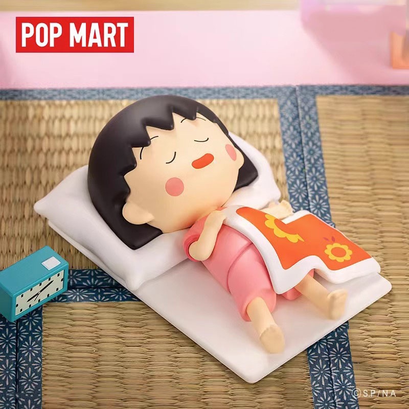 Pop MART Chibi Maruko Chan's Fun Life Series โมเดลฟิกเกอร์การ์ตูนน่ารัก สําหรับตกแต่งบ้าน
