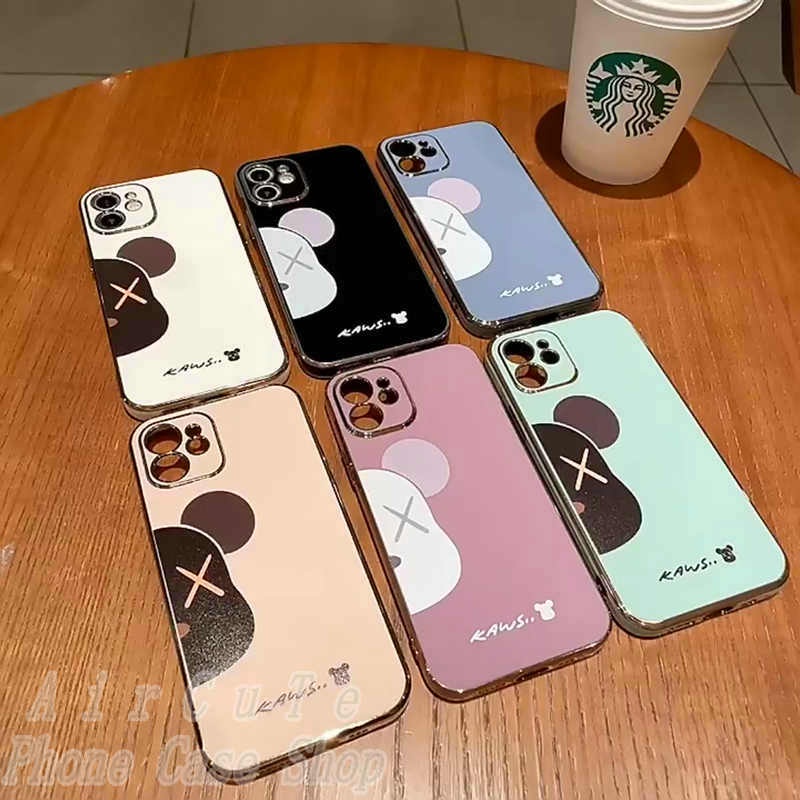 เคส Xiaomi Redmi Note 13 12 11 11S 10 10S 9 9S 8 7 Pro Pro+ Plus 4G 5G MI 13T 12T 11T Note13 Note12 Note11 Note10 Note9 Note8 Note7 Plating Protect Camera Fashion Bear Soft Case