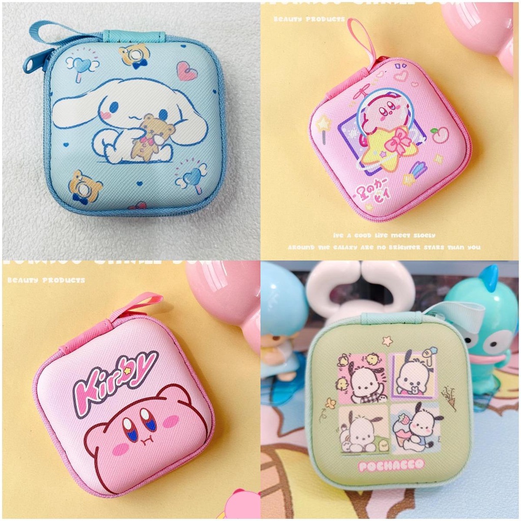 กระเป๋าเก็บหูฟัง Mp3 กันน้ํา ขนาดเล็ก ลาย Cinnamoroll น่ารัก