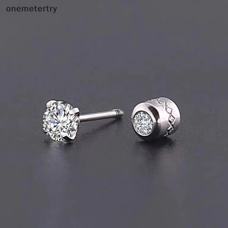 Onem 1 ชิ้น สเตนเลส คู่ คริสตัล เพทาย เกาหลี ต่างหู สําหรับผู้หญิง สกรู ต่างหู กระดุม ต่างหู ป้องกันอาการแพ้ เครื่องประดับร่างกาย n