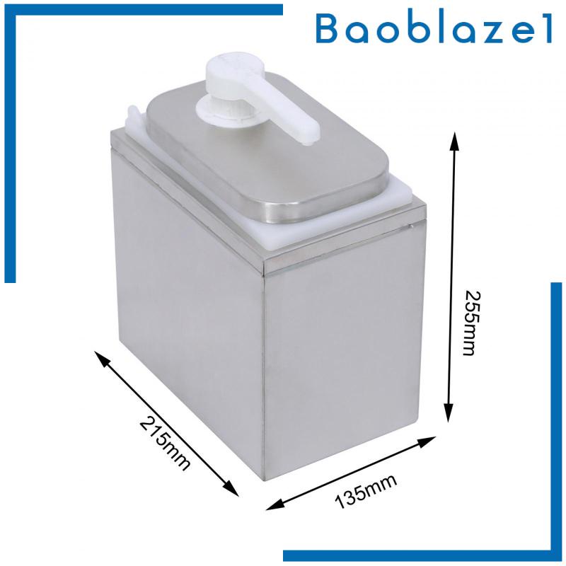 [Baoblaze1] ขวดปั๊มซอส เครื่องเทศ สเตนเลส 2 ลิตร สําหรับร้านอาหาร โรงแรม