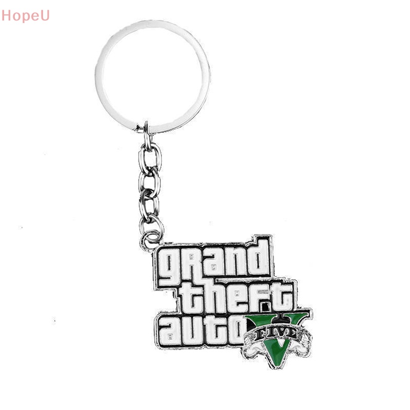 [HopeU] พวงกุญแจ จี้รูปดาว GTA5 GTA V Grand Theft Auto R เครื่องประดับแฟชั่น สําหรับผู้ชาย