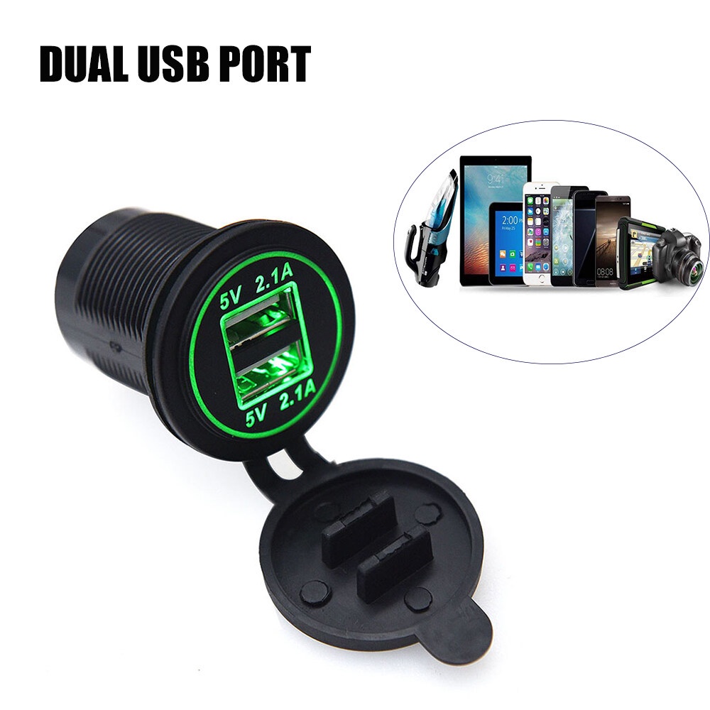 แผงสวิตช์ 12V 4 Gang พร้อมโวลต์มิเตอร์ดิจิทัล พอร์ต USB คู่ แผงสวิตช์ไฟ LED กันน้ํา สําหรับเรือ รถยนต์ - รูปที่ 2