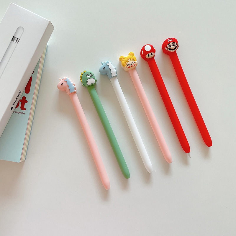 เคสซิลิโคนนิ่ม ลายการ์ตูน 3D กันลื่น สําหรับ Apple Pencil 2 1 Gen iPad