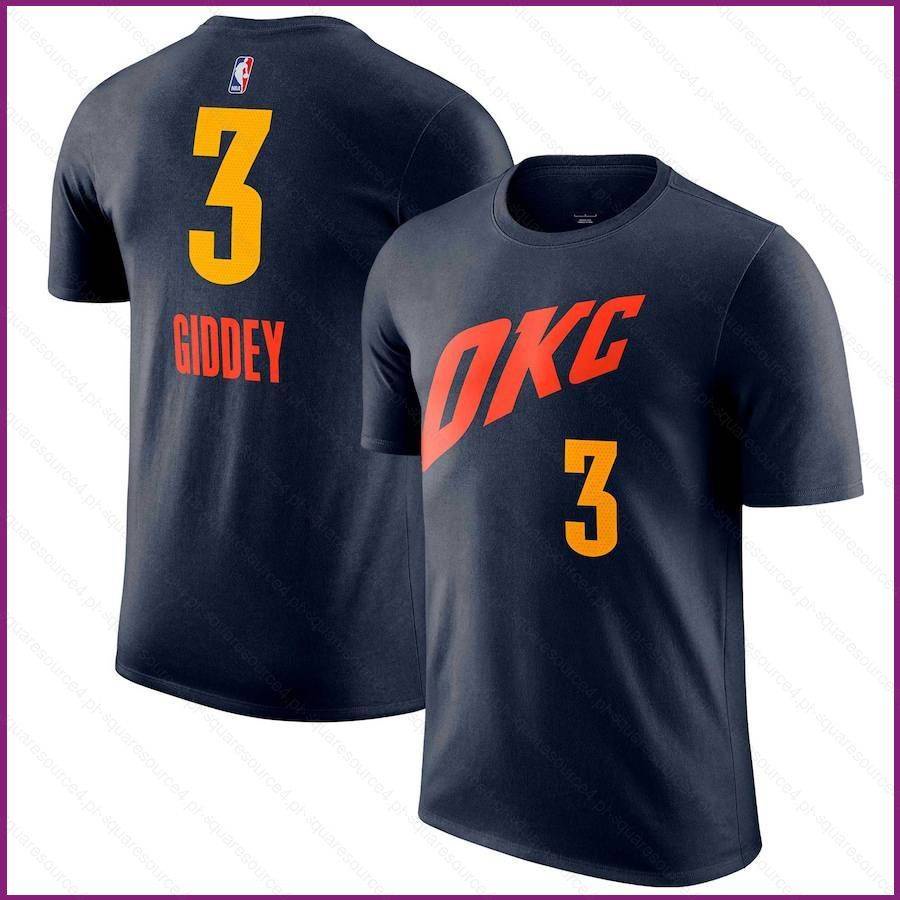 เสื้อยืดแขนสั้น พิมพ์ลาย NBA Oklahoma City Thunder Josh Giddey YX 2023-2024 สําหรับผู้ชาย และผู้หญิง