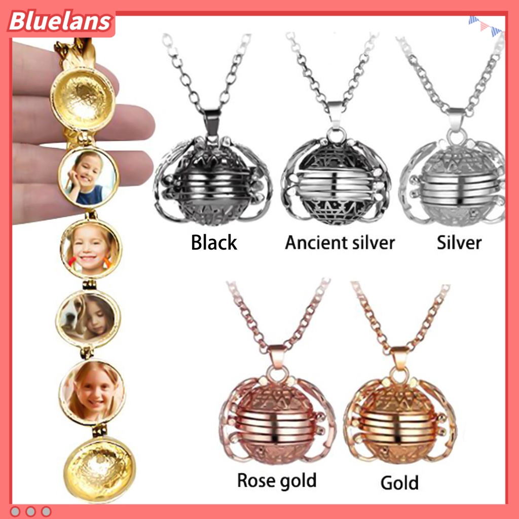 [BLS] Creative Retro Multilayer Wing Round 4 รูปภาพกล่องสร้อยคอล็อกเกต