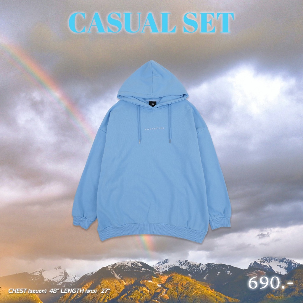 เสื้อฮู้ดมีหมวก Urthe - เสื้อแขนยาว เสื้อกันหนาวแบบมีฮู้ด  รุ่น YOU ARE THE CASUAL HOODIE