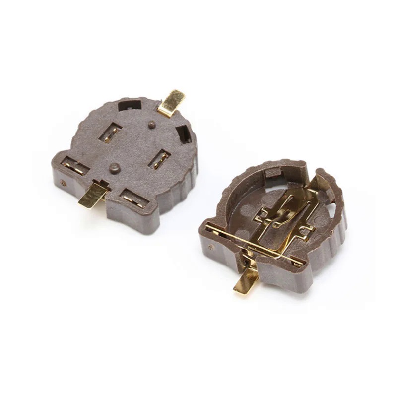 10 ชิ้น/ล็อต CR1220 CR1225 3V ปุ่มผู้ถือแบตเตอรี่ SMD