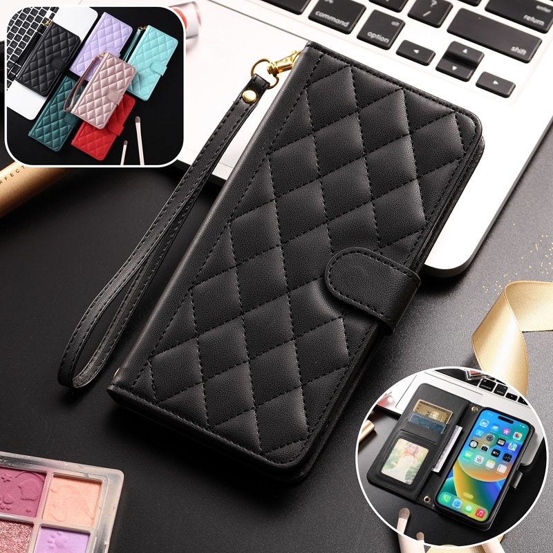 Flip Case สําหรับ Samsung Galaxy A16 A06 A03 A12 A10 A14 A51 A13 A23 A50 A30S Flip Cover กระเป๋าสตางค์เคสหนัง PU พร้อมช่องเสียบบัตรแม่เหล็กที่วางโทรศัพท์มือถือ TPU กันกระแทก