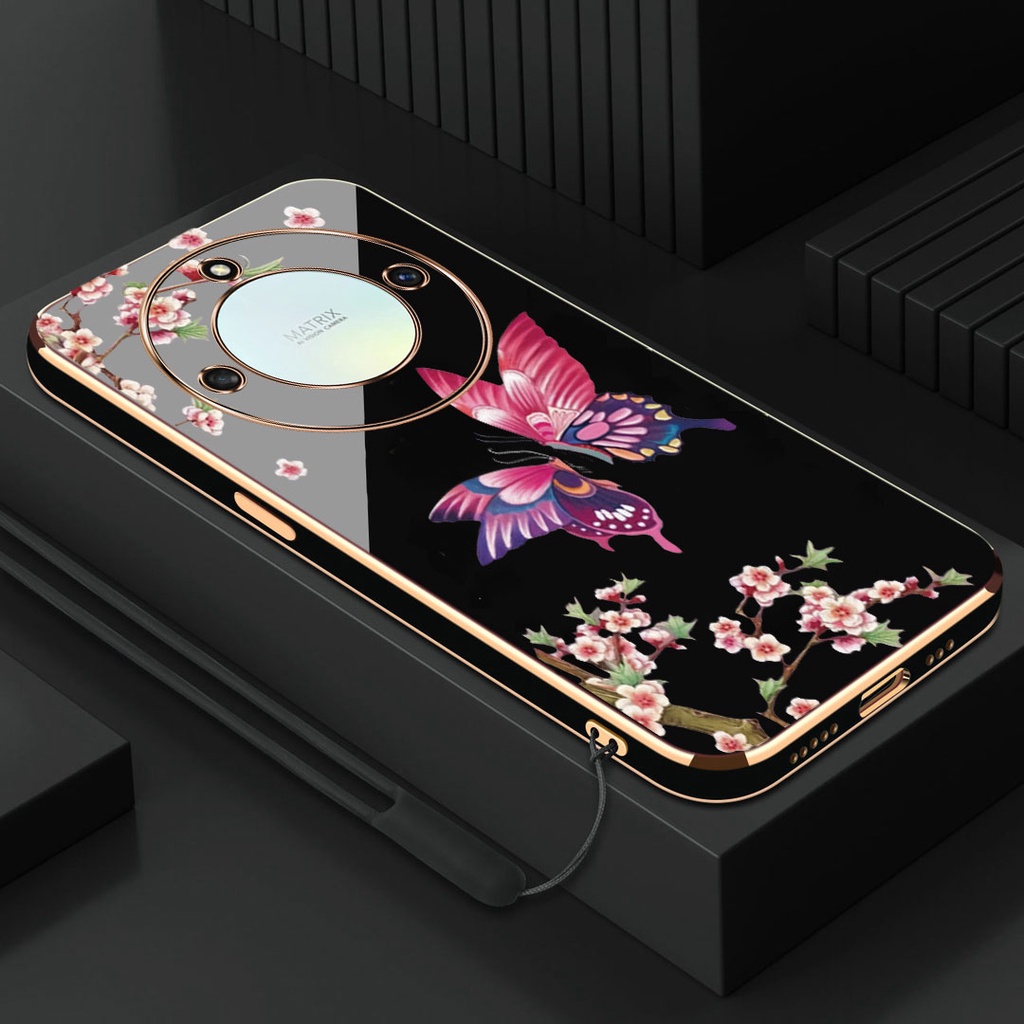 ปลอก Honor X9C X9D 5G X8C X9B Honor X6A X6B X6C Honor 90 Honor 90 Honor 90 LITE เคสโทรศัพท์ชุบตรงขอบ