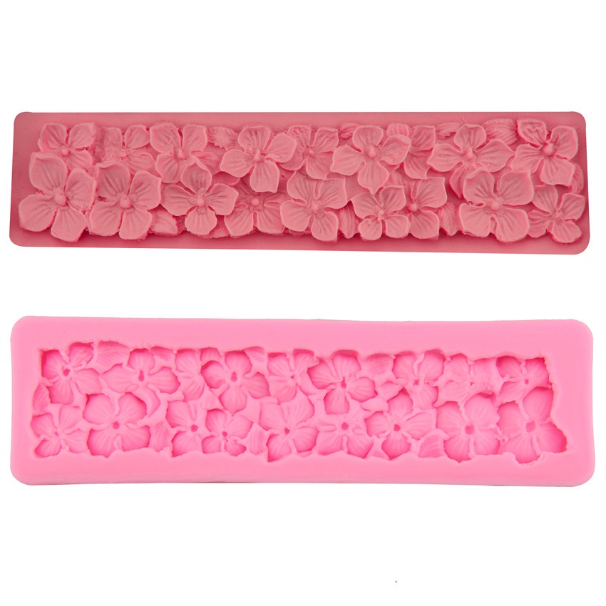 Clover กระโปรงดอกไม้แม่พิมพ์เค้กงานแต่งงานเค้กซิลิโคน Fondant แม่พิมพ์มูส Brim Decor Sugarcraft Icing Mat Pad Pastry Baking