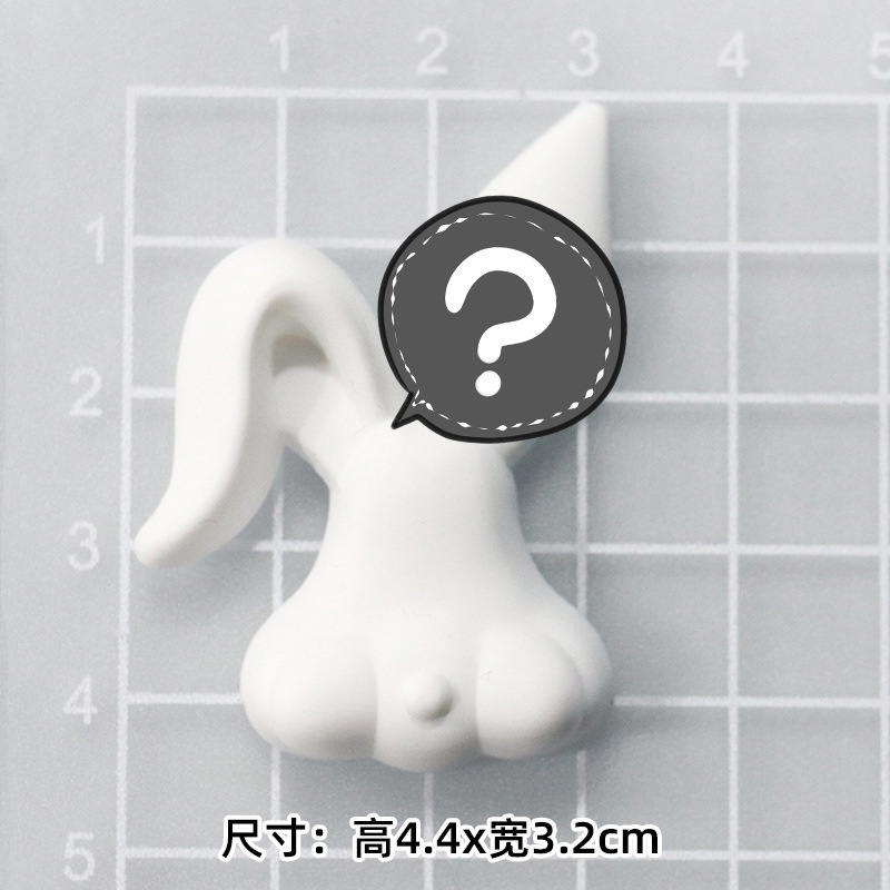 สีดําสีขาวกระต ่ าย Jibbitz Charm ตกแต ่ งรองเท ้ า PVC