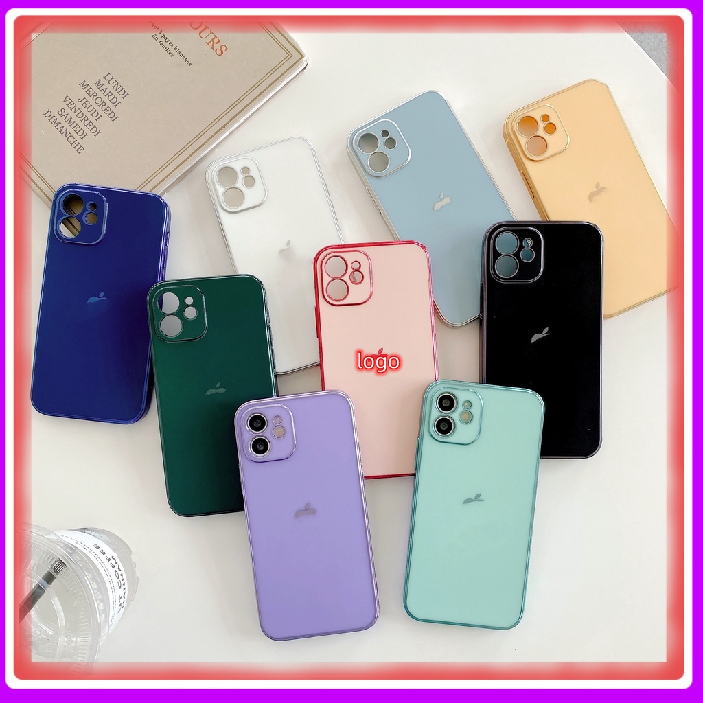 เคสโทรศัพท์มือถือ ชุบไฟฟ้า ขอบตรง หลากสี สําหรับ iPhone 15 14 13 12 11 Pro Max XSMAX XR 7 8Plus