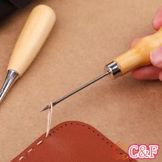C&F DIY 13 ชิ้น ชุดอุปกรณ์เย็บหนัง แฮนด์เมด พร้อมเข็มเย็บผ้า สําหรับเย็บหนัง Sewing set