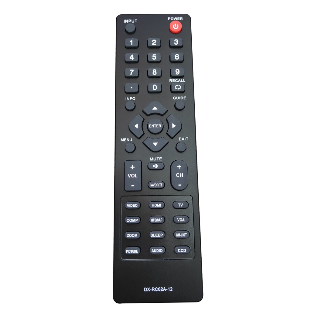 ใหม่แทนที่สําหรับ DYNEX LCD LED TV รีโมทคอนโทรล DX-RC02A-12 สําหรับ DX-RC01A-13 DX-RC01A-12 RC-201-0