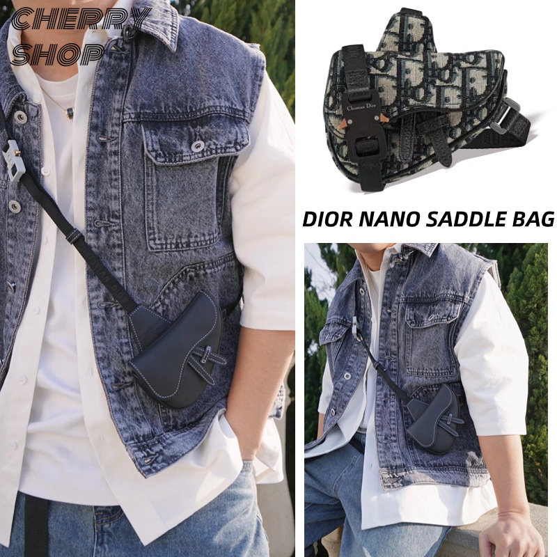 กระเป๋าดิออร์ DIOR NANO SADDLE BAGกระเป๋าอานผู้ชาย/ แบรนด์ใหม่และเป็นของแท้