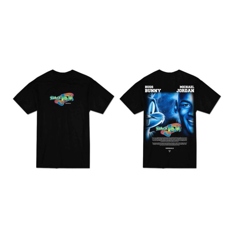 ดูดีนี่ เสื้อยืดสําหรับผู้ชาย◕A.SPACEJAM บักส์บันนี่และจอร์แดน - VIEWSUALS (รุ่นเฮฟวี่เวทที) naka-pr