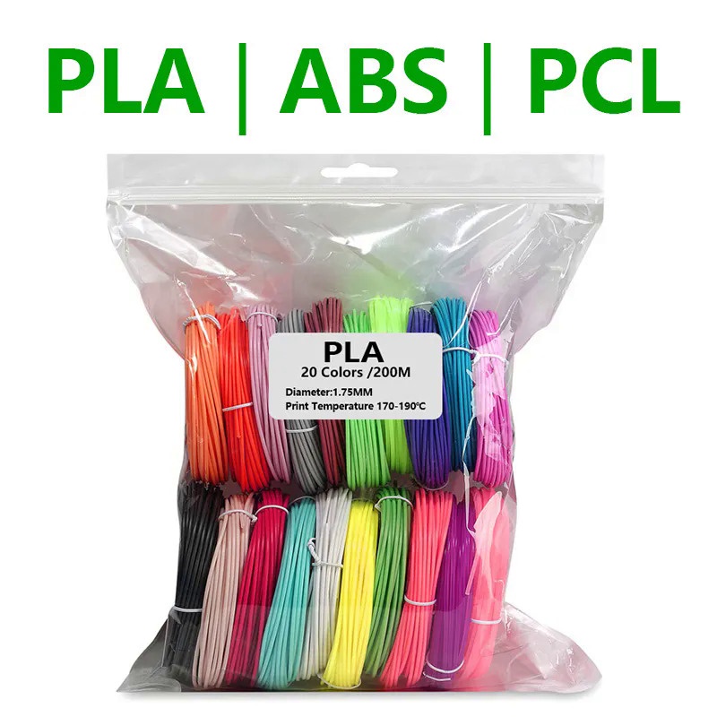 Quality PLA ,ABS, PCL For 3D Pen, 20 Colors 3d Pen Filament 1.75mm.3D Pen Plastic 3D Filament 3D Pri