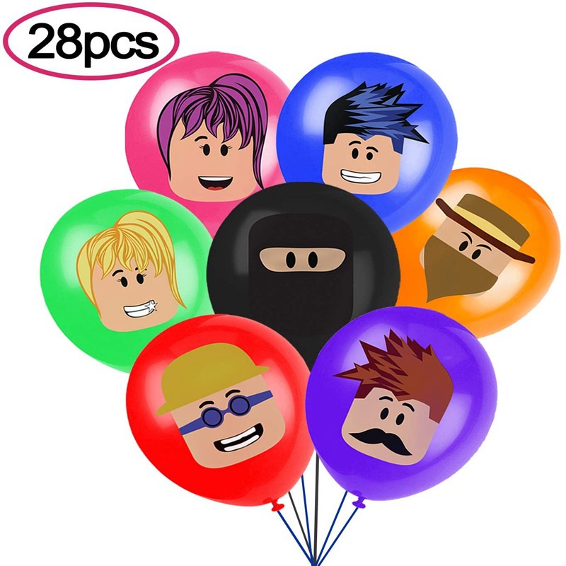ชุดลูกโป่งยาง ธีมหุ่นยนต์ Roblox สําหรับตกแต่งปาร์ตี้วันเกิดเด็ก 7/14/28 ชิ้น