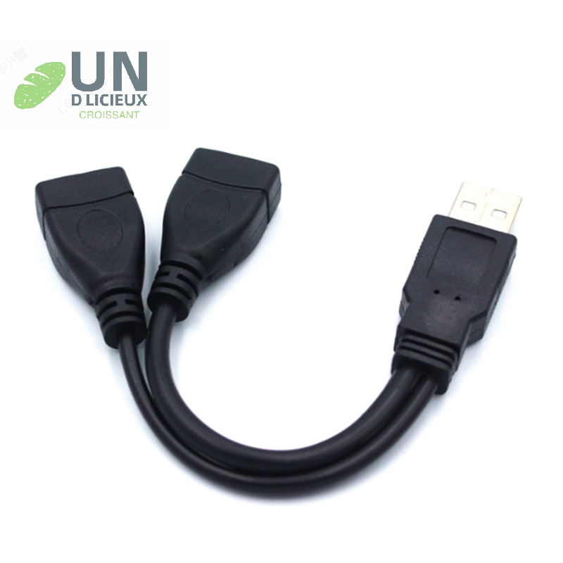 Good สายเคเบิลแยก USB 2.0 ตัว Y 1 ตัวผู้ เป็น 2 ตัวเมีย สําหรับ PC รถ ส่งข้อมูล สายชาร์จอย่างดี