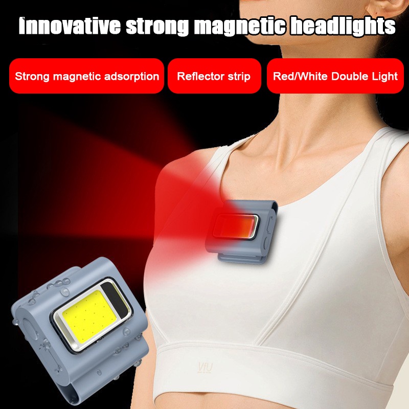 Ods ไฟ LED แบบคลิปหนีบ ติดปกเสื้อ ชาร์จ USB สําหรับวิ่ง ตั้งแคมป์ ขี่จักรยานกลางคืน