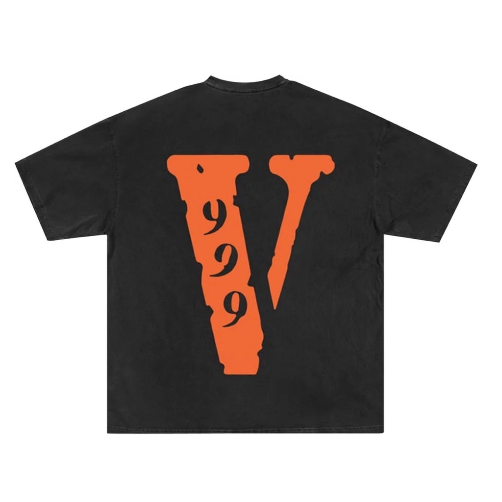 เสื้อยืดแขนสั้นJuice Wrld x Vlone 999 T-shirt (BLACK)S-5XL