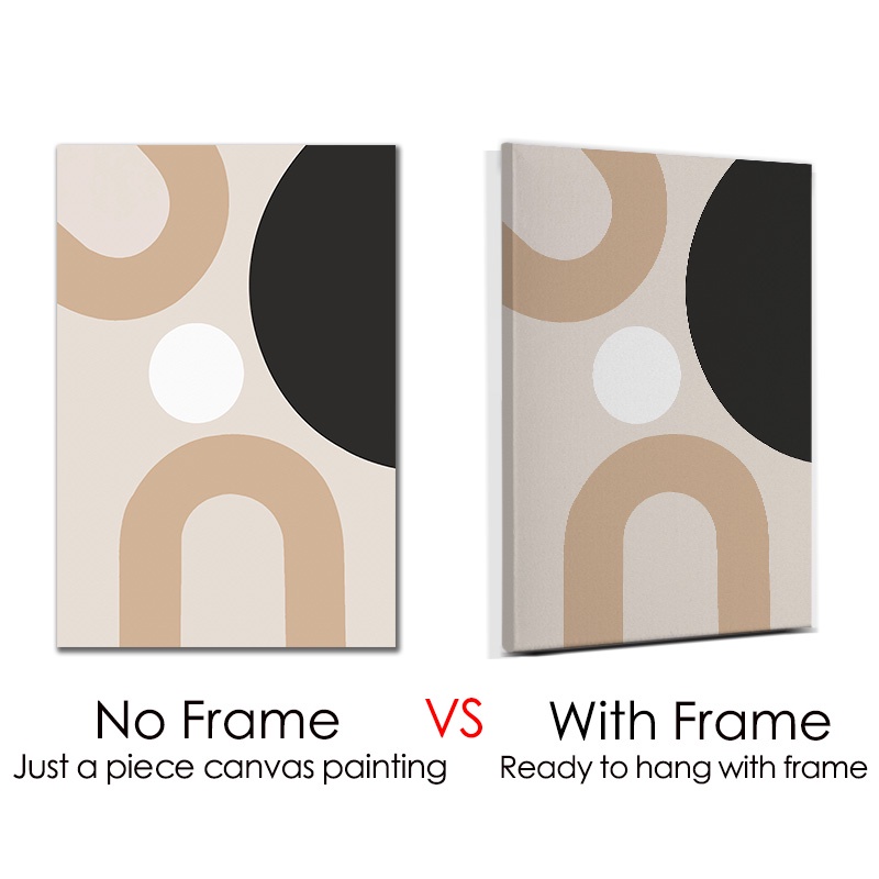 (พร้อมกรอบ) โปสเตอร์เรขาคณิต สไตล์นอร์ดิก 3 ชิ้น พร้อมกรอบ โบโฮ สีดํา และสีขาว สําหรับตกแต่งผนัง ห้องนั่งเล่น - รูปที่ 3