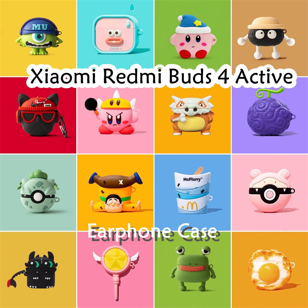 พร้อมส่ง! นําไปใช้กับ Xiaomi Redmi Buds 4 Active เคส Case เคสหูฟัง ซีรีส์การ์ตูนต่อต้านฤดูใบไม้ร่วง ซิลิโคนนุ่ม เคส เคสหูฟัง