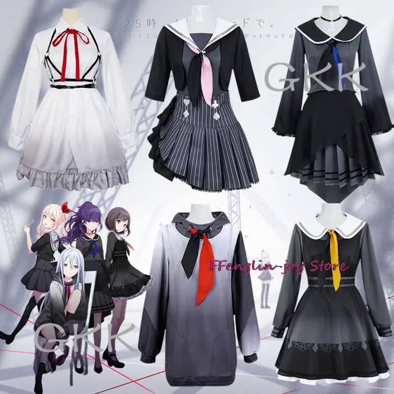 GK Game Project Sekai Colorful Stage Feat. Akiyama Mizuki Cosplay Costume Amia Wig PJSK Women School