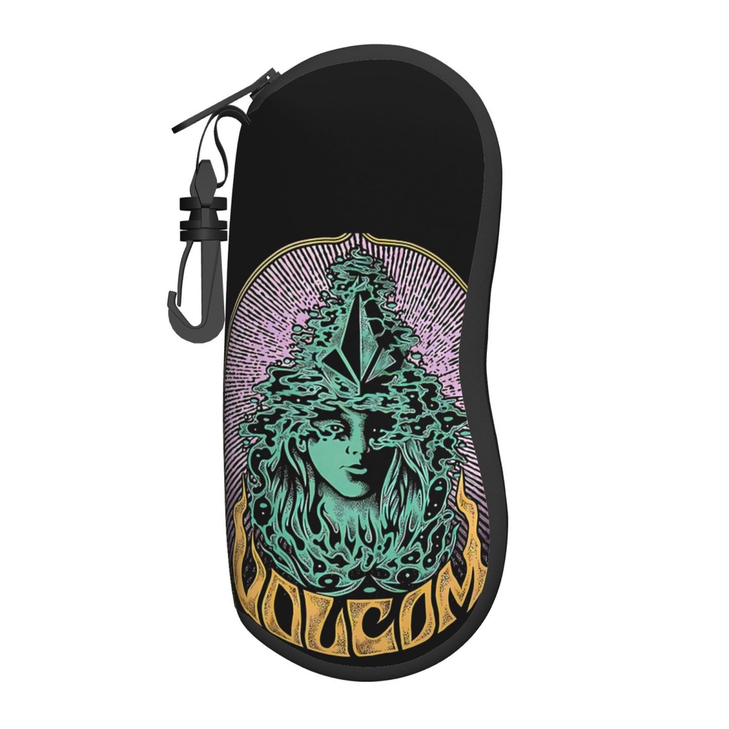 Volcom แว่นตากันแดด เคสนิ่ม เบาพิเศษ แบบพกพา ซิป กล่องใส่แว่นตา