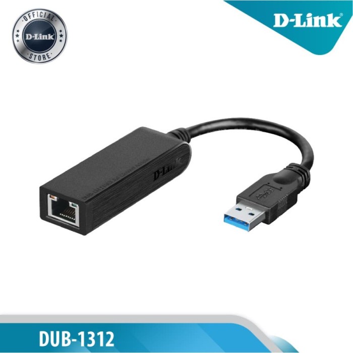 อะแดปเตอร์อีเธอร์เน็ต D-link DUB-1312 USB 3.0 เป็น Gigabit