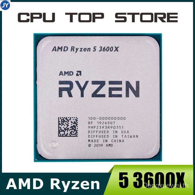 หน่วยประมวลผล CPU AMD Ryzen 5 3600X R5 3600X 3.8GHz Six-Core สิบสองเกลียว 7NM 95W L3=32M 100-000000022 ซ็อกเก็ต AM4