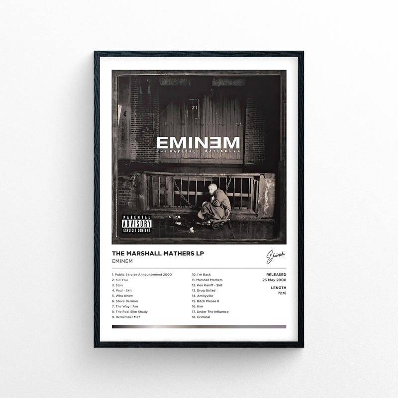 โปสเตอร์ พิมพ์ลาย The Marshall Mathers LP Unframed สําหรับตกแต่งบ้าน | สไตล์โพลารอยด์ | อัลบั้มเพลง ปกคลุมงานศิลปะ