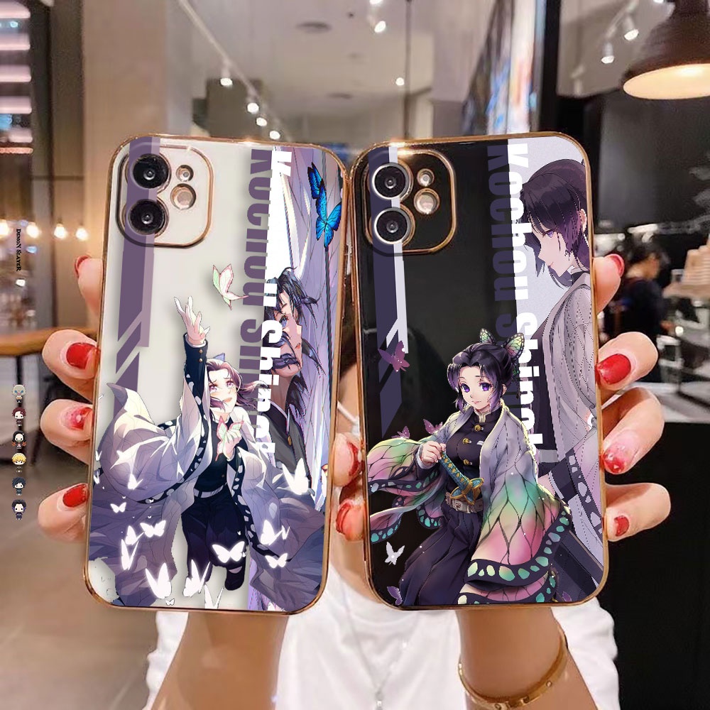 เคสโทรศัพท์มือถือ TPU พิมพ์ลาย Demon Slayer Tsuyuri Kanao หรูหรา สําหรับ iPhone 15 14 13 12 11 X XS 