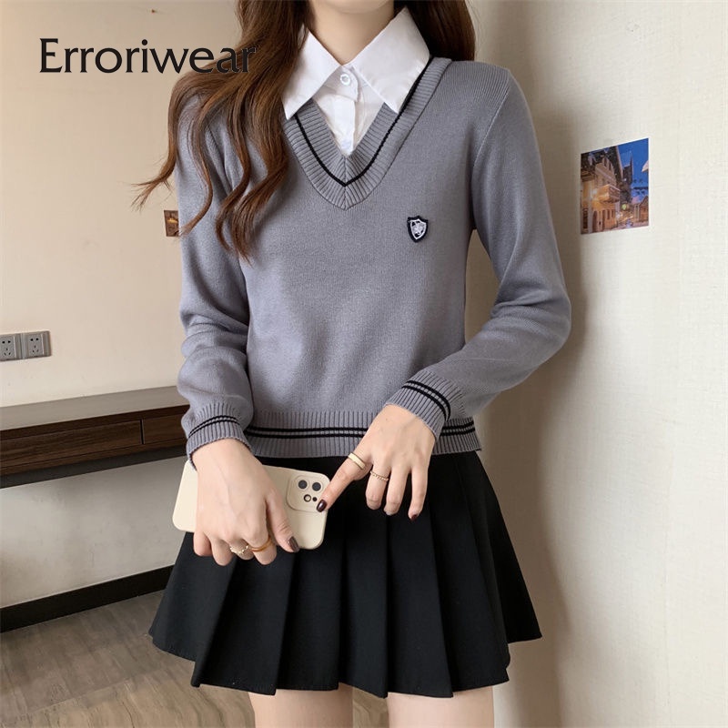 Errokiwear เสื้อโปโลสำหรับผู้หญิง Collar Neck แขนยาวกระชับสัดส่วน
