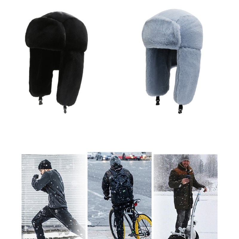 Whi Hat with Ear Flap Thicken Warmer Hat Coldproof Cycling Hat