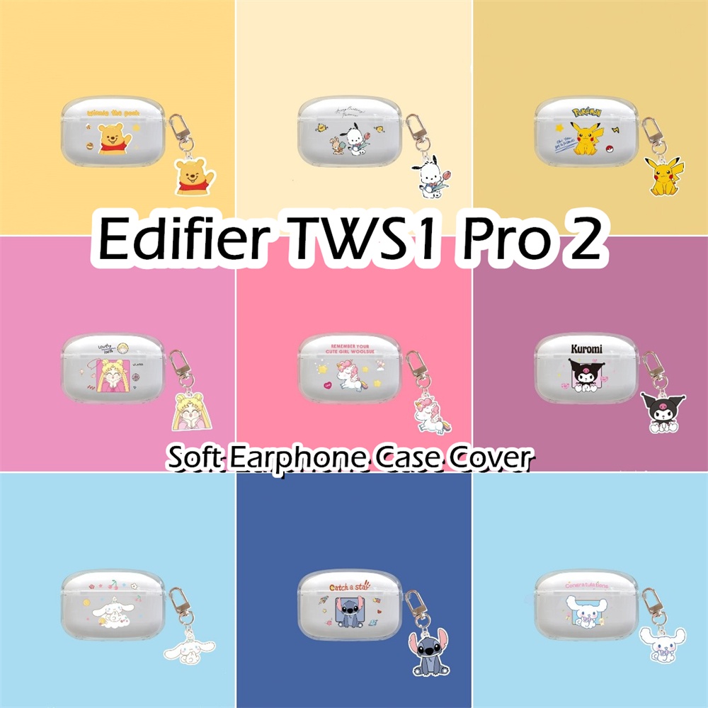 พร้อมส่ง! สําหรับ Edifier TWS1 Pro 2 เคสใส การ์ตูน ซิลิโคนนุ่ม เคสหูฟัง เคส