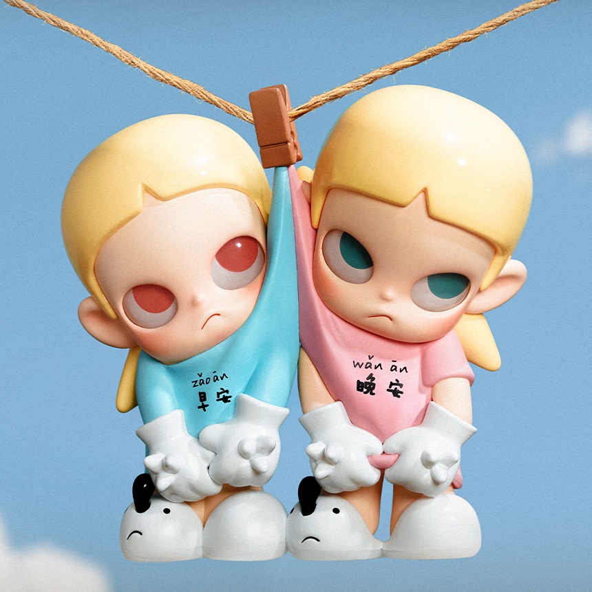 [ของแท้] Popmart Zsiga Twin Series กล่องสุ่ม ของขวัญวันวาเลนไทน์ ของเล่นสําหรับเด็ก