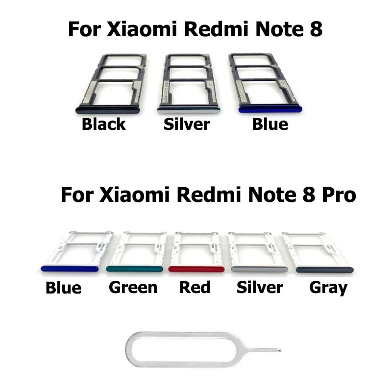 อะไหล่ถาดซิมการ์ด SD แบบเปลี่ยน สําหรับ Xiaomi Redmi Note 8 Pro Redmi Note 8