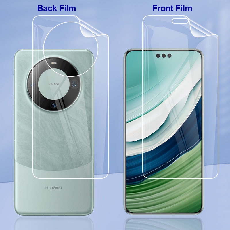 ฟิล์มไฮโดรเจล เนื้อแมตต์ ด้านหน้า และหลัง สําหรับ Huawei Mate 60 60 Pro 60 Pro+ 50 50 Pro 50E 40 40 Pro 30 30 Pro 20 20 Pro อุปกรณ์ปลดล็อกลายนิ้วมือ